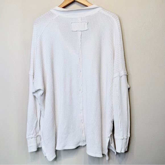 FP | WTF Travis Polo V-Neck Sweater Popover Henley Thermal Top Slouchy Shirt - Picture 7 of 13